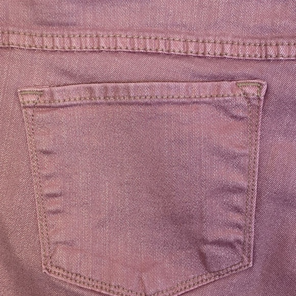 Flying Monkey Anthropologie Women's Sz 31 X28 Pink Glitter Skinny Pants - Picture 6 of 15